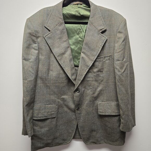 Biltmore Blazer Mens 48R Brown Tweed Sport Coat 2 Button Casual Vintage - Picture 1 of 9